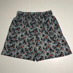 Under Armour Loose Lacrosse Geometric Print‎ Tech Shorts Men's L Teal/Black